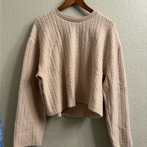 ZARA Cozy Beige Cable Knit Sweater